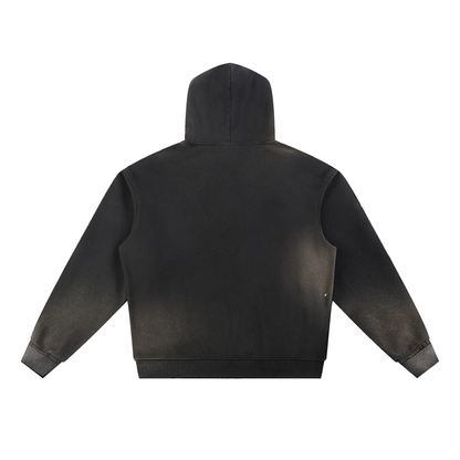 No Box Sun Fade Frayed Fleece Hoodie
