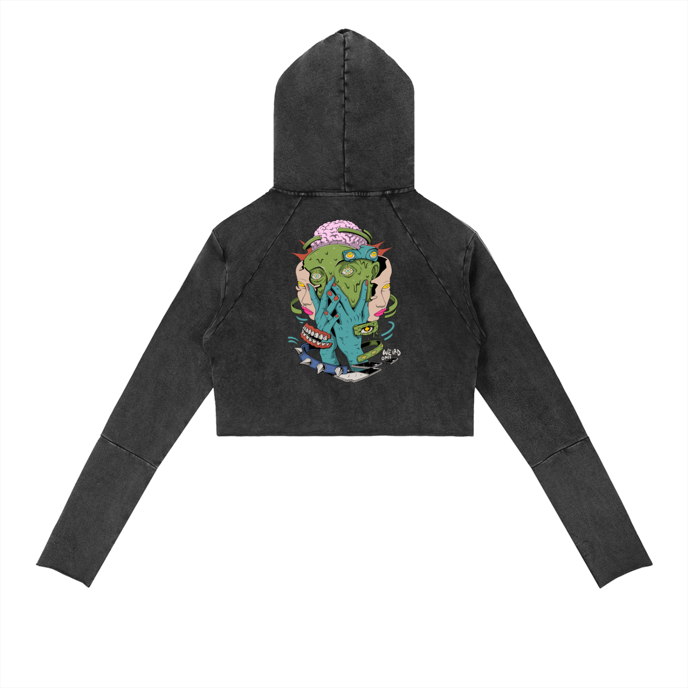 Weird Ones Vintage Washed Raw Edge Hoodie