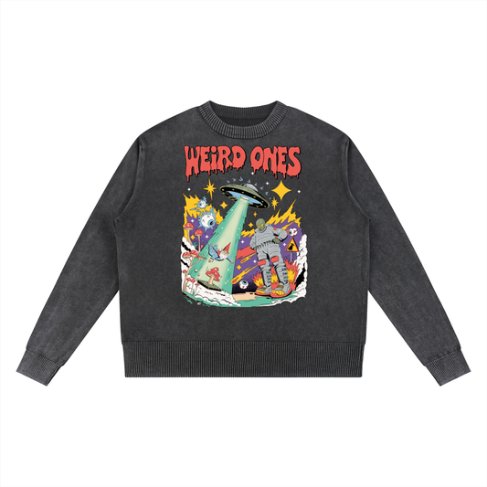 Weird Ones Mineral Wash Oversized Sweater