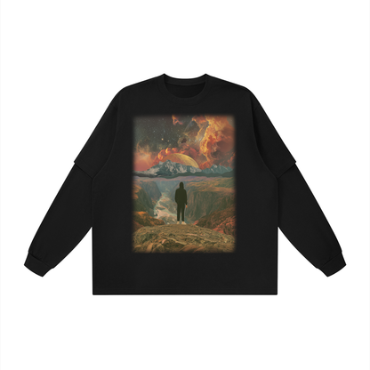 Fell From Heaven Unisex Layered Oversized T-Shirt