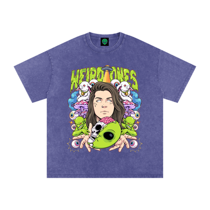 Trippz Snow Washed Oversized Cotton T-Shirt