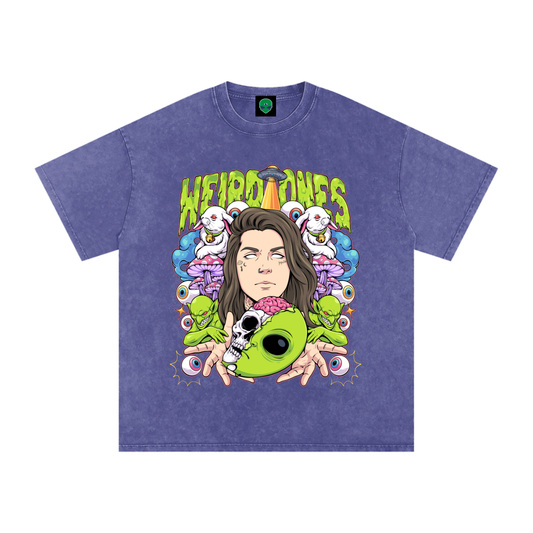 Trippz Snow Washed Oversized Cotton T-Shirt