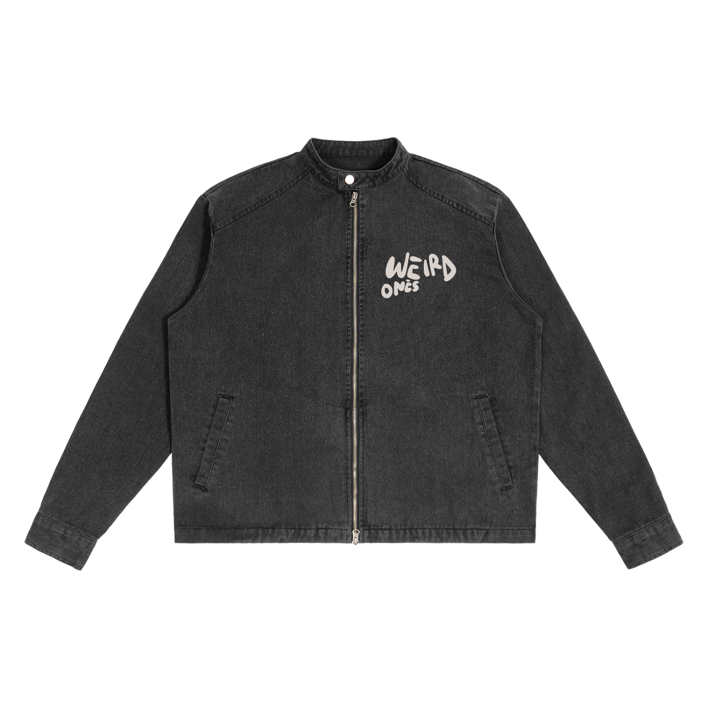 Trippy Face Denim Vintage Washed Jacket