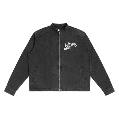 Trippy Face Denim Vintage Washed Jacket