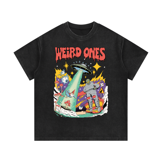 Weird Ones Vintage Mineral Wash Waffle Knit T-Shirt