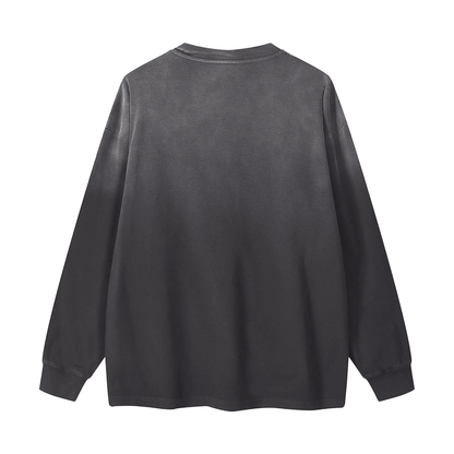 Fell From Heaven Gradient Washed Long Sleeve T-Shirt