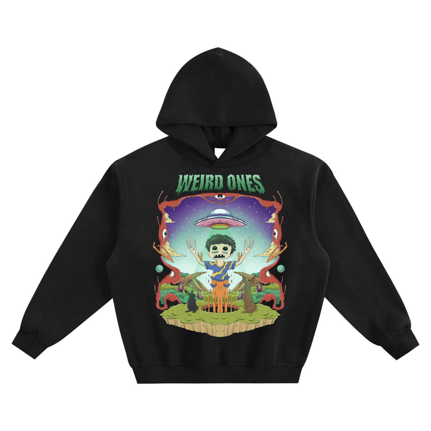 Weird Ones Fleeced Boxy Hoodie
