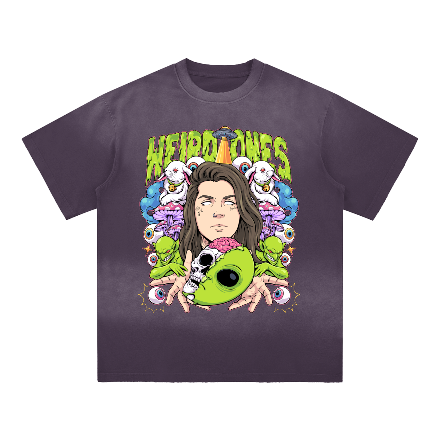 Trippz Sun Fade Hand-Frayed Cotton T-Shirt