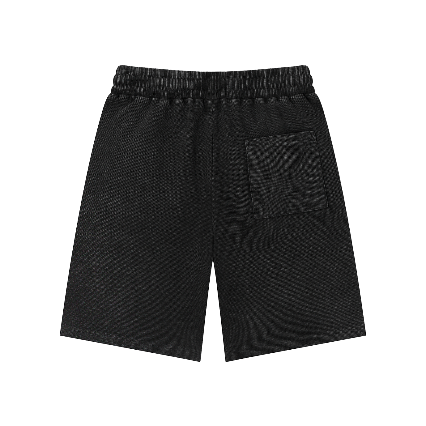 Trippy Face Mineral Wash Waffle Knit Shorts