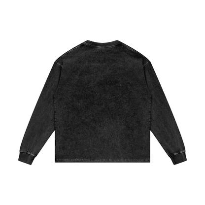 Weird Ones Acid Wash Oversize Long Sleeve T-Shirt