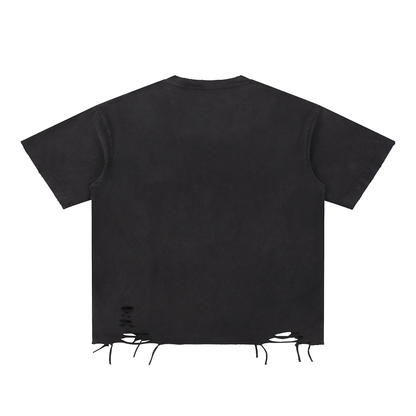 Weird Ones Alien Snow Washed Raw-Hem T-Shirt