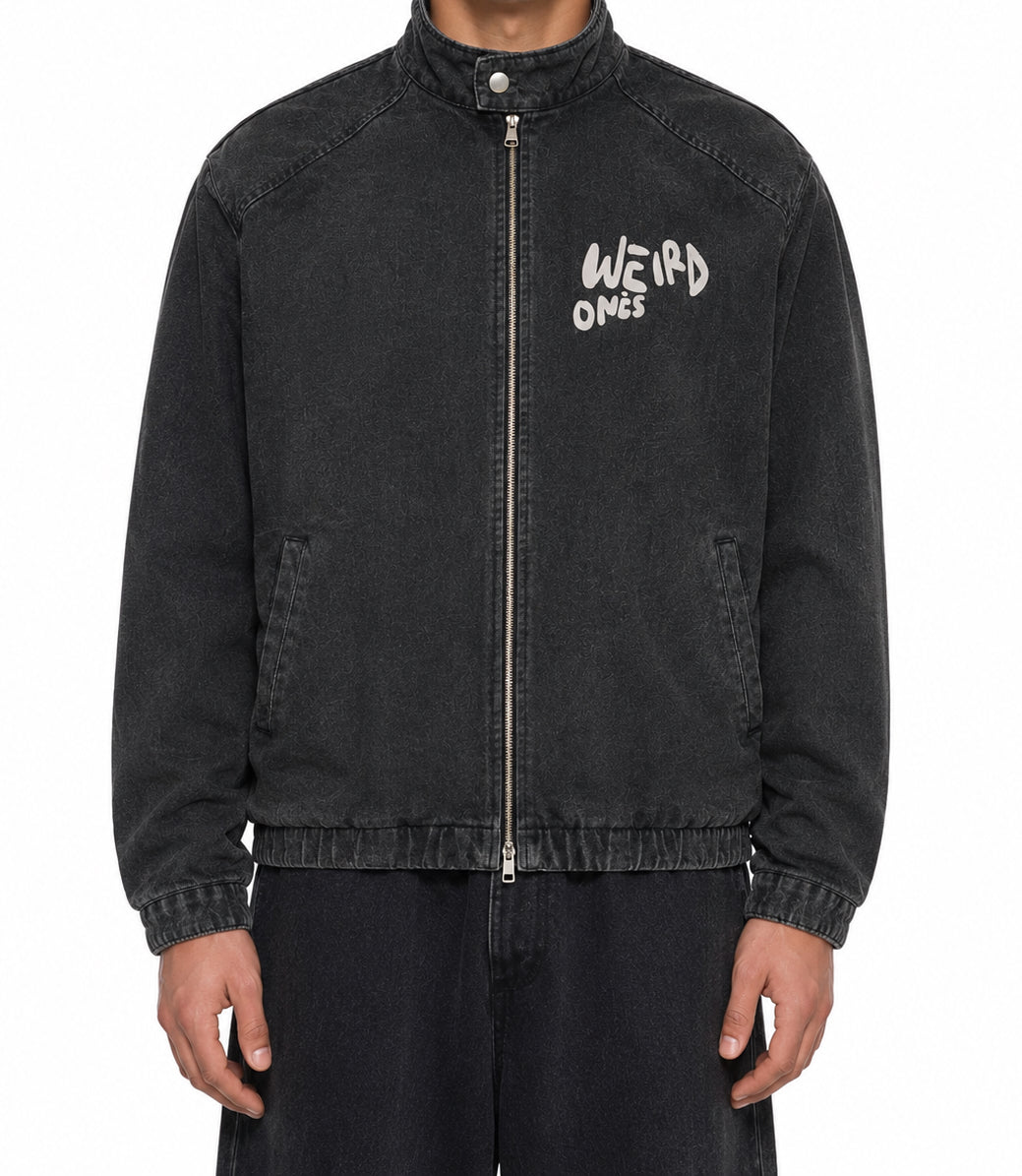 Trippy Face Denim Vintage Washed Jacket