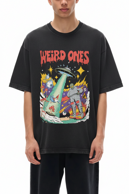 Weird Ones Vintage Washed Hand-Frayed T-Shirt